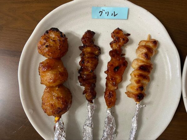 魚焼きグリルで焼いた焼き鳥の感想