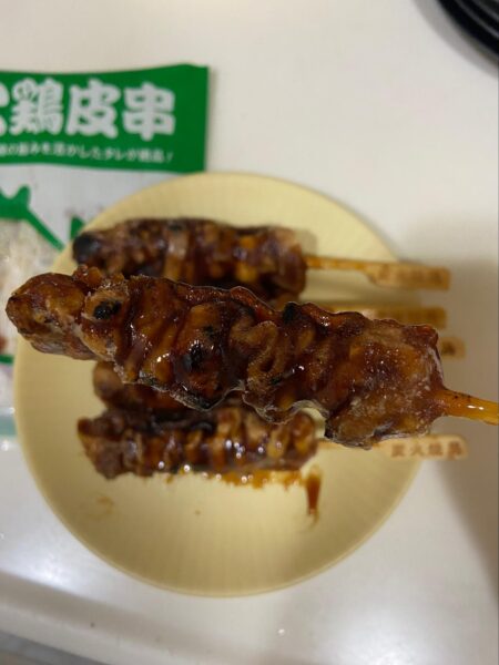 炭火鶏皮串