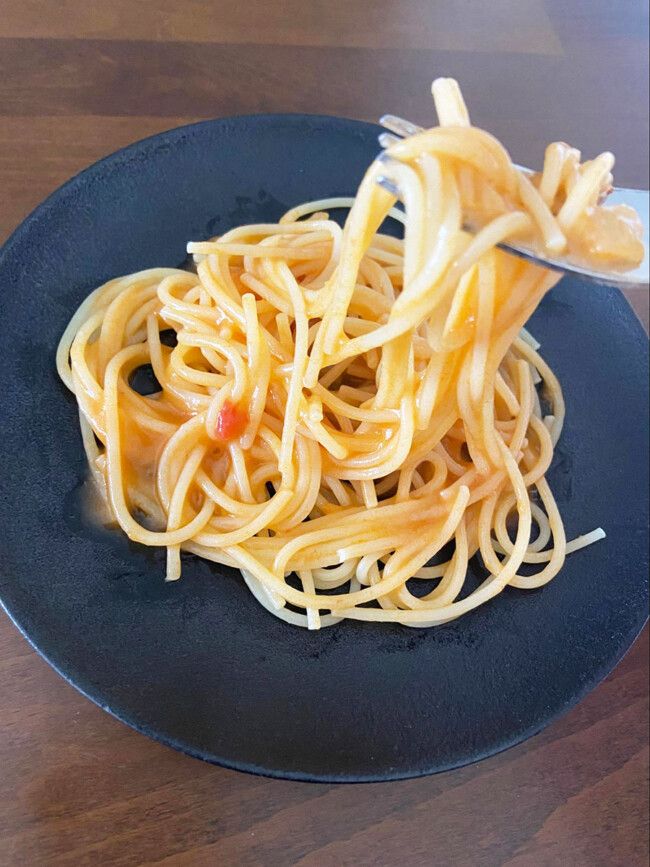 水っぽいパスタ