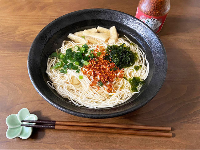 あたたかい素麺