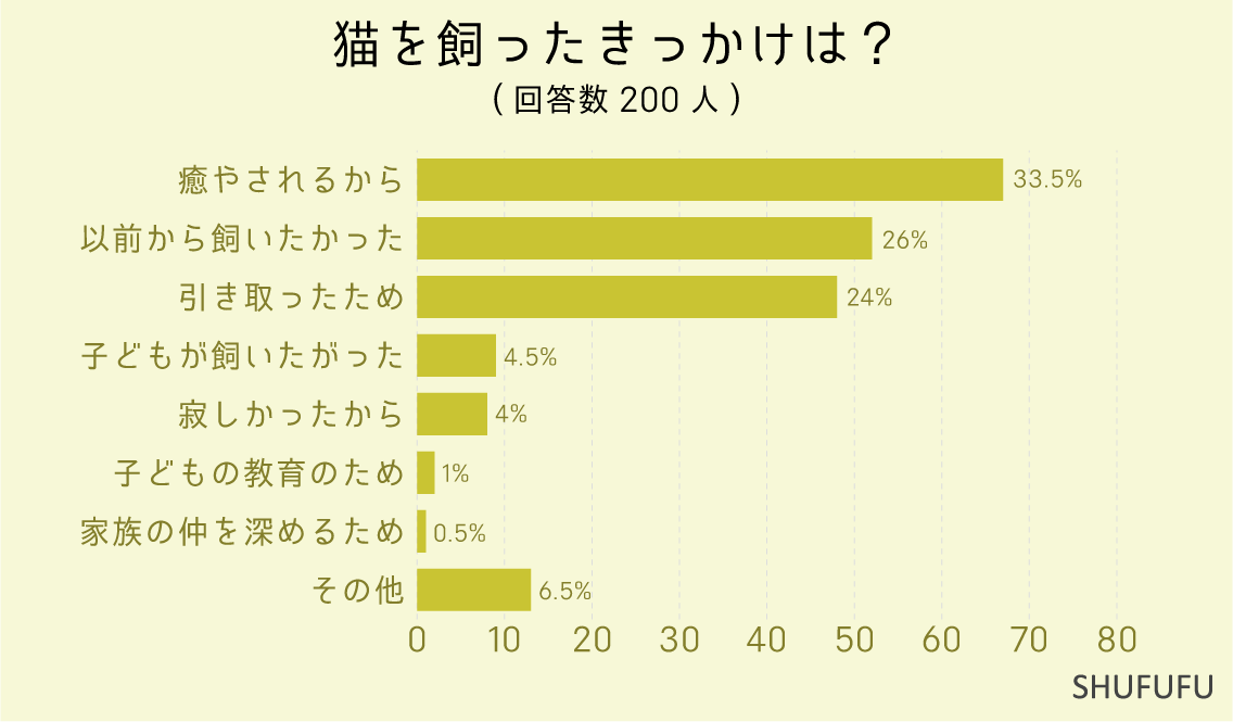 猫を飼ったきっかけは？