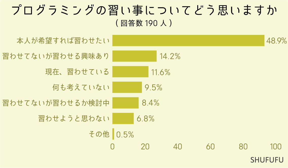 プログラミングの習い事についてどう思いますか