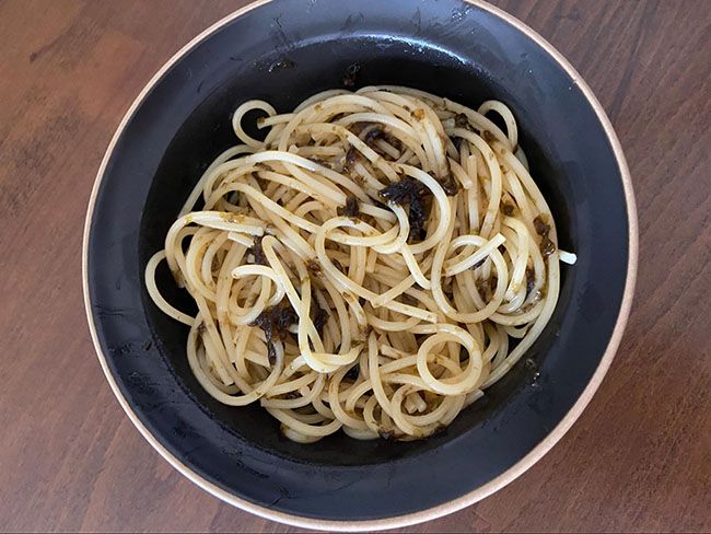 パスタに和えて食べてみる