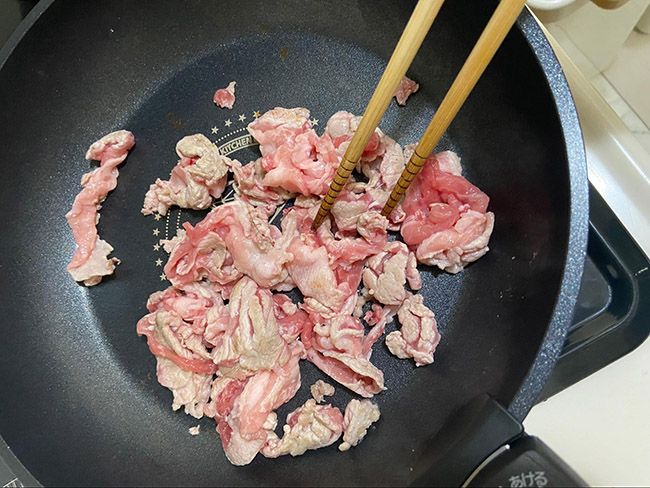 ごぼうにんじん豚肉炒め