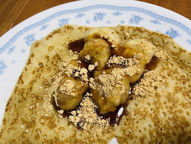焼きバナナ＆黒蜜きな粉