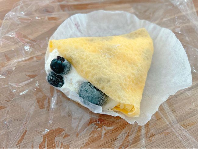 冷凍したらブルーベリークレープアイスでむしろ美味しい