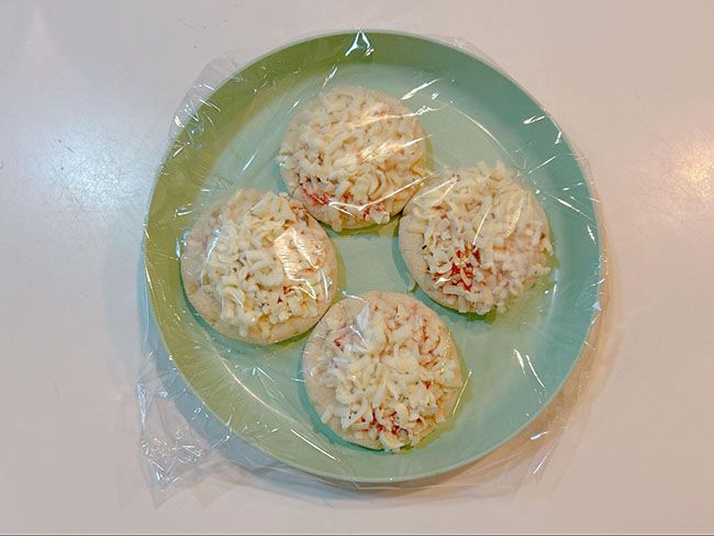 600wの電子レンジで1分10秒〜1分半加熱