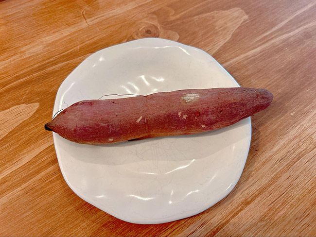 外側は温まりましたが中には凍った芯が残っています