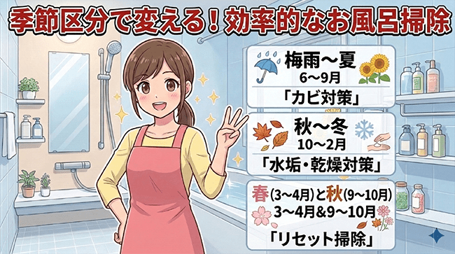季節ごとに変える！お風呂掃除のポイント