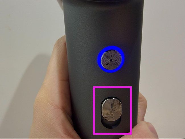 スイッチを上にして「強風」