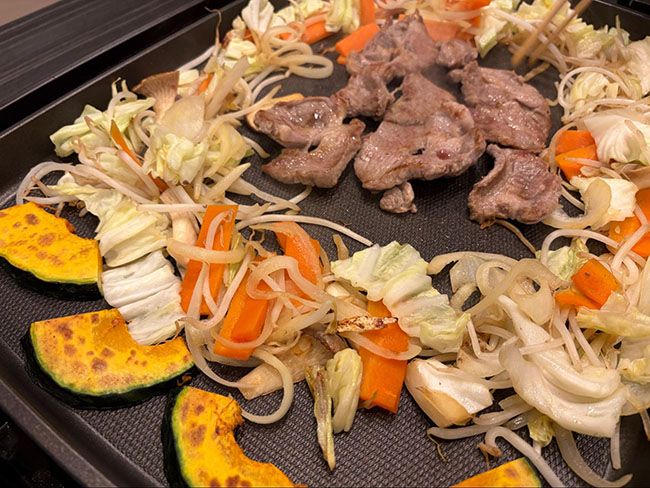 ホットプレートで作るジンギスカン
