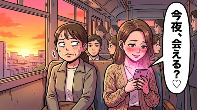 「今夜、会える？♡」バスで知人の画面が見えてしまった…声をかけられなかった理由