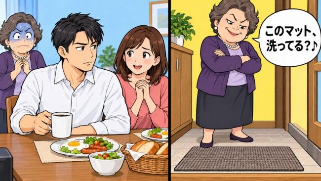 「玄関マット、なんかくすんでない？」初めて泊まりに来た義母。夫が反論した結果