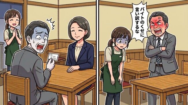 常連客「バイトのくせに言い訳するな」→隣の私が名刺を1枚置いた瞬間、あの顔が青ざめたワケ