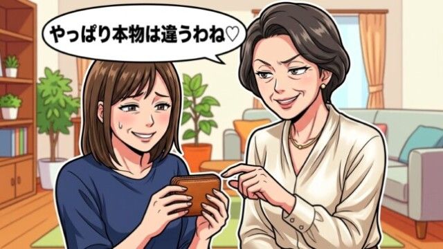義母「やっぱり本物は違うわね♡」→そのポーチ、税込110円です