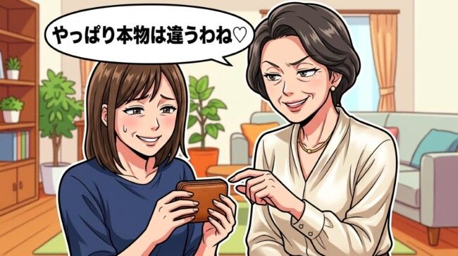 義母「やっぱり本物は違うわね♡」→そのポーチ、税込110円です