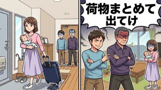 夫「荷物まとめて出てけ」妻「わかった」→義父と夫が顔面蒼白！家と仕事が同時に止まったワケ