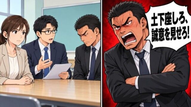 「土下座しろ、誠意を見せろ」息子同士の接触で怒鳴る父親→学校で確認すると話が変わった