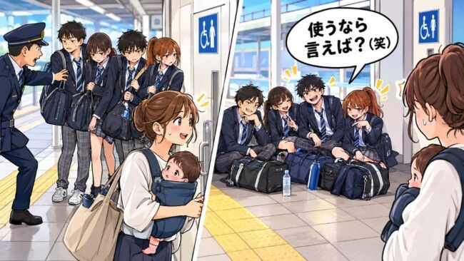高校生「使うなら言えばいいじゃん（笑）」→駅員を呼んでもらった結果