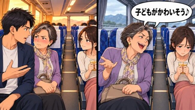 「いまどきの若い母親は」車内で始まった義母の小言→夫がイヤホンを外して…