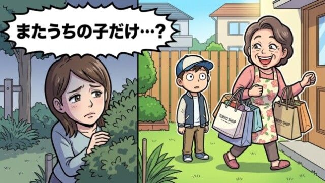 隣の親戚「孫ちゃんにお土産♪」→うちの子だけいつも手ぶら…悪意ゼロなのにモヤが晴れない
