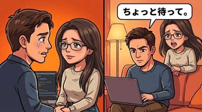 夫「ちょっと待って」→妻「今日だけ聞いて」→話し合いの夜に夫が泣いた理由