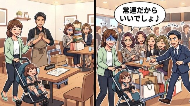 「ベビーカー通れないでしょ」予約席と荷物置きを占拠された私に、通りがかった男性が返した言葉
