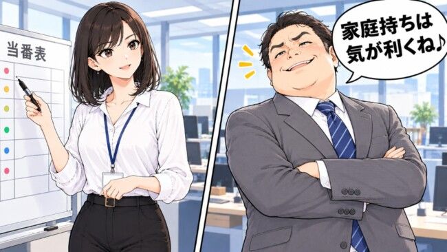 上司「家庭持ちは気が利くね♪」→私「当番にしましょう」その後、職場はどう変わったか