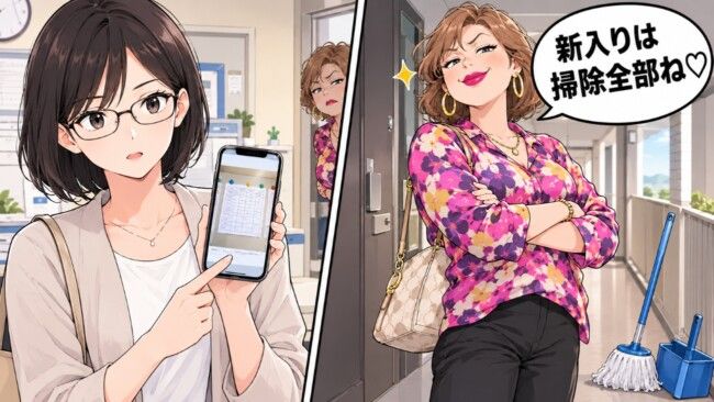 近隣女性「新入りは掃除全部ね♡」→私「管理人さん呼びます」と言った結果